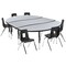 Flash Furniture 86" Oval Wave Grey Table Set-14" Stack Chairs XU-GRP-14CH-A3060CON-60-GY-T-P-GG - alternate 3